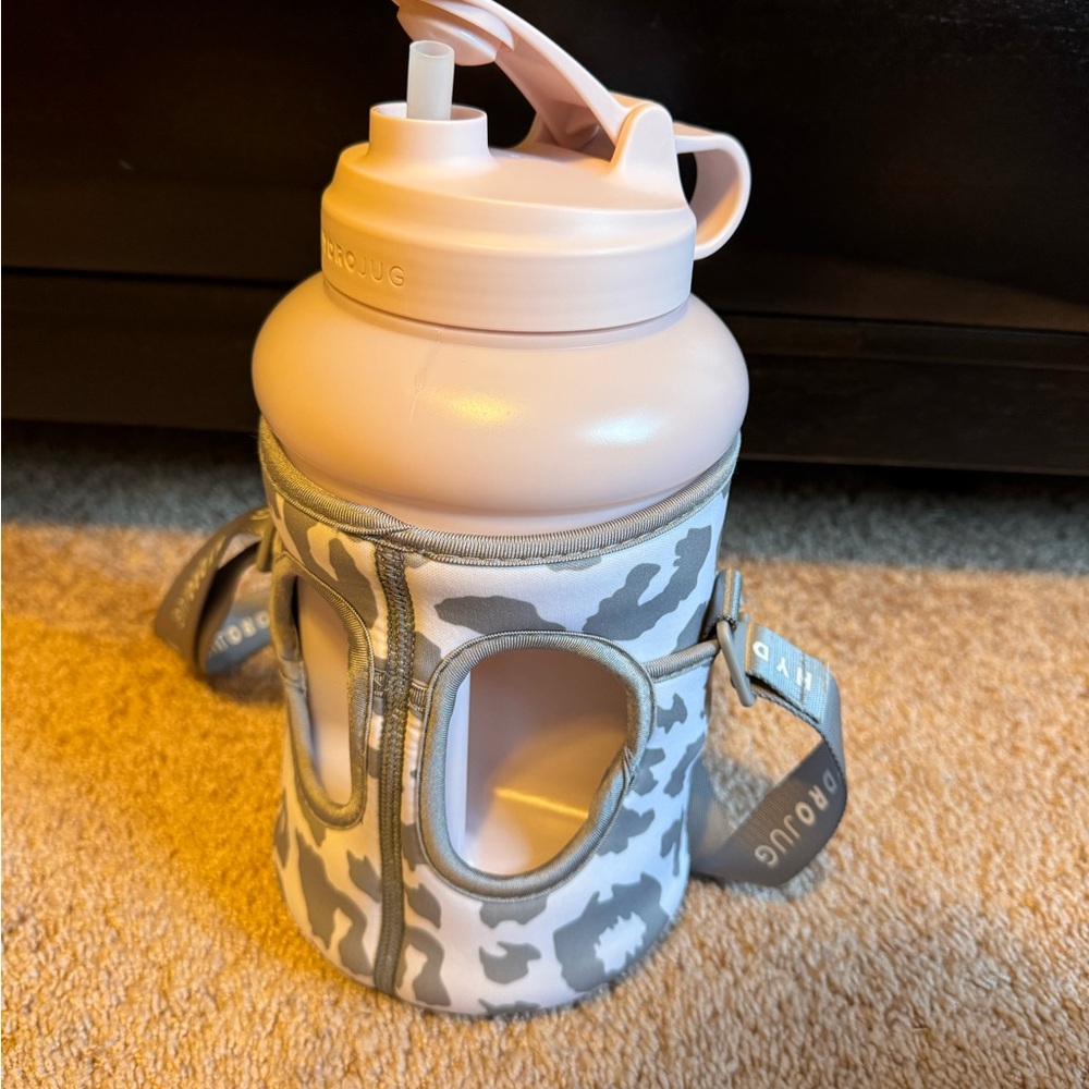 HydroJug Pink Water Bottle with Sleeve